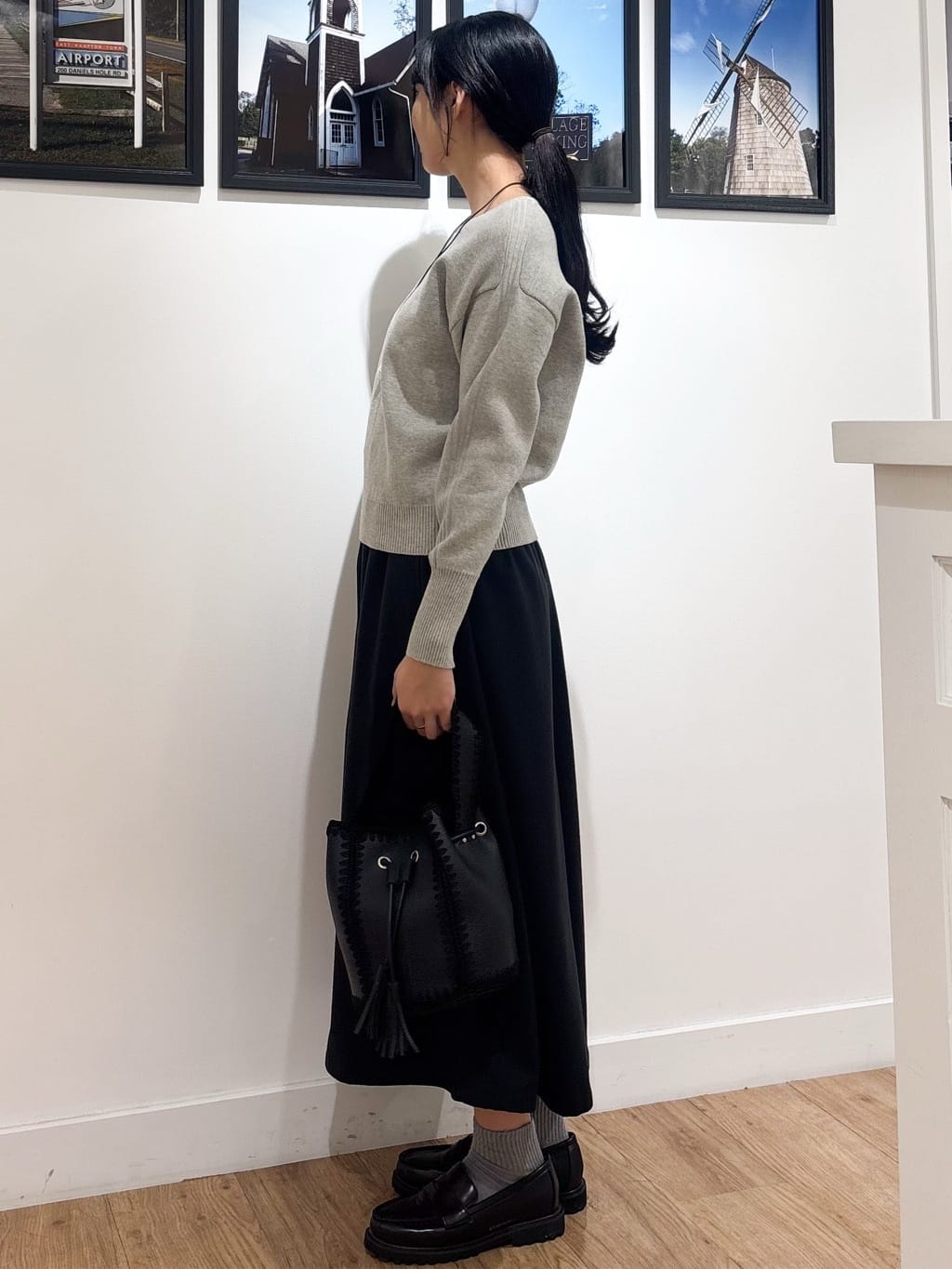 Ririkaさんの「Dessin｜【洗える】カシミヤブレンドスウェットライクニット」を使ったコーディネート