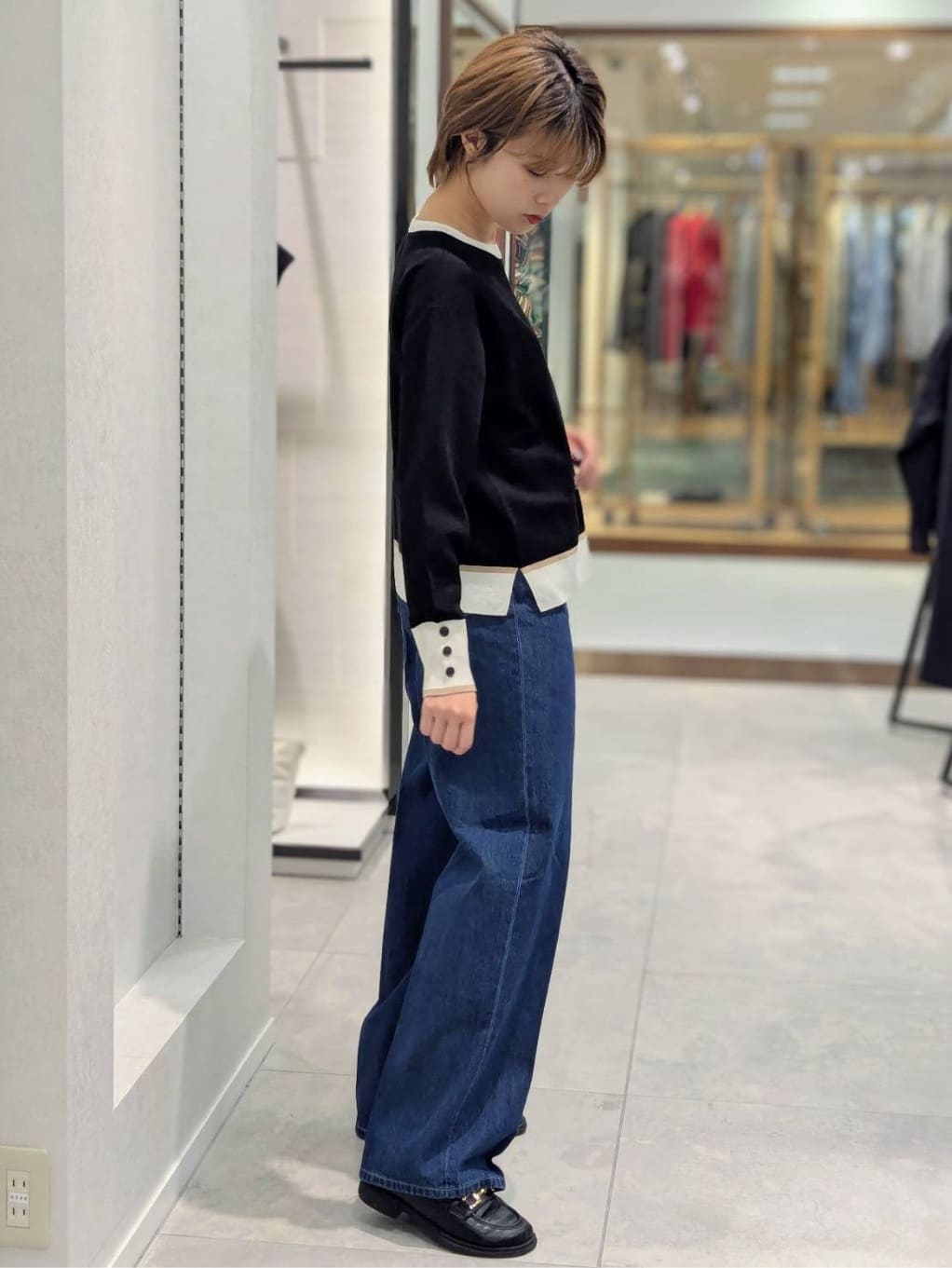 nonoさんの「UNTITLED｜【アンサンブル可/洗える】ウールミラノリブニット」を使ったコーディネート