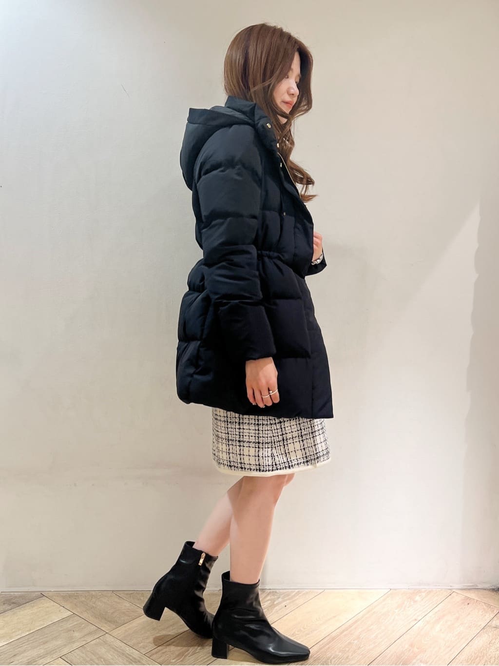nanaさんの「index｜KAWADAダウンドロストミドルコート【撥水／洗濯機OK／2WAY／静電気防止裏地】《XS～3L》」を使ったコーディネート