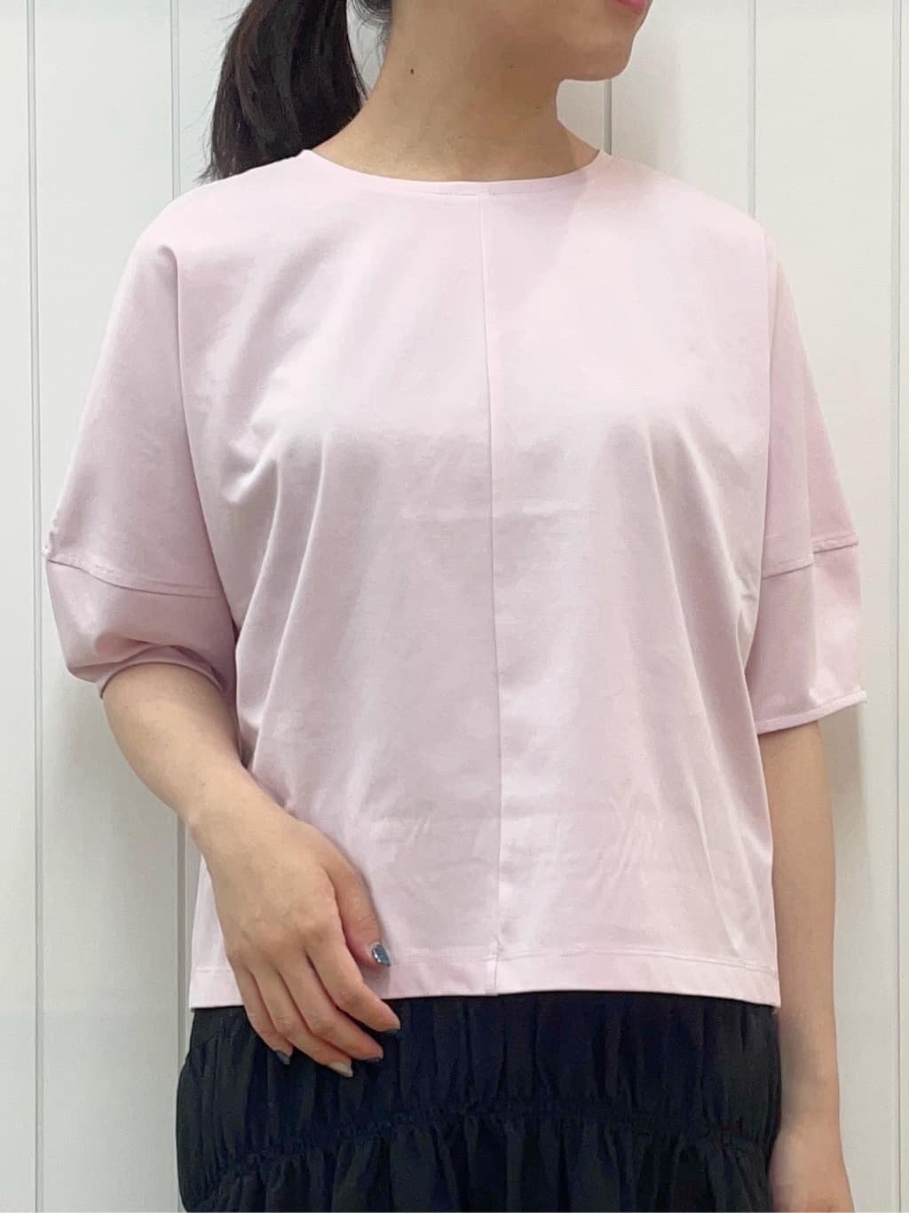Mayaさんの「Dessin｜【二の腕カバー／UVカット】ランタンスリーブカットソー」を使ったコーディネート