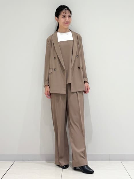 kayoさんの「INDIVI｜【軽く羽織れる！】ダブルジャケット」を使ったコーディネート