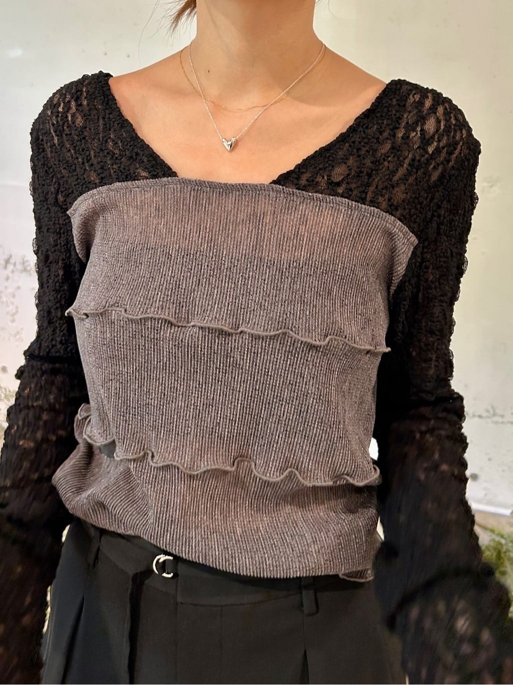 harunaさんの「CODE A｜urban tailor wide trousers」を使ったコーディネート