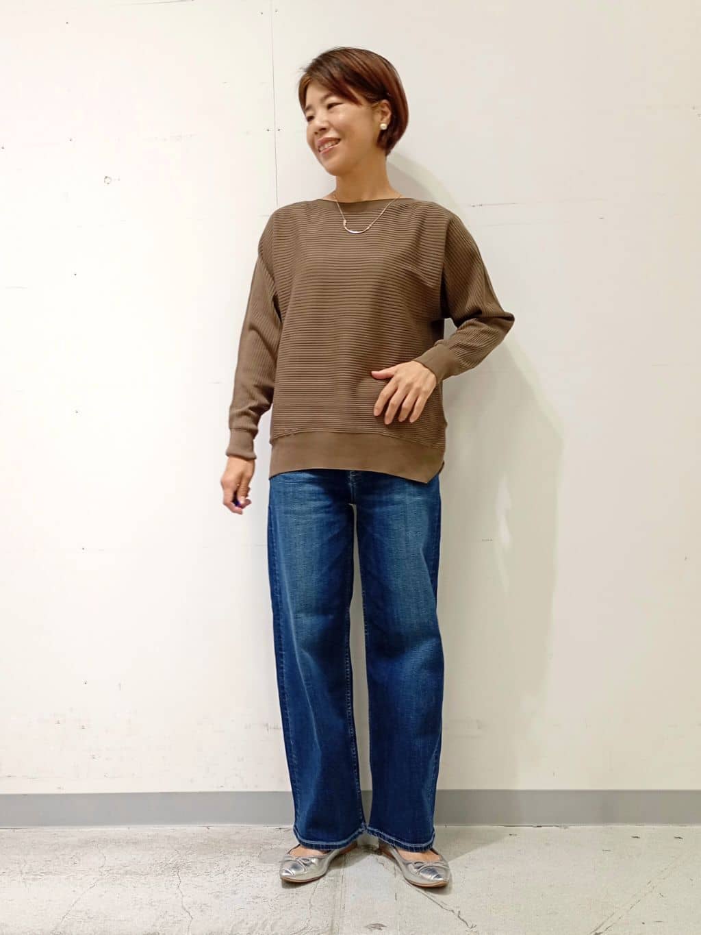 Kさんの「INDIVI｜【洗える／体型カバー】美シルエットニット」を使ったコーディネート