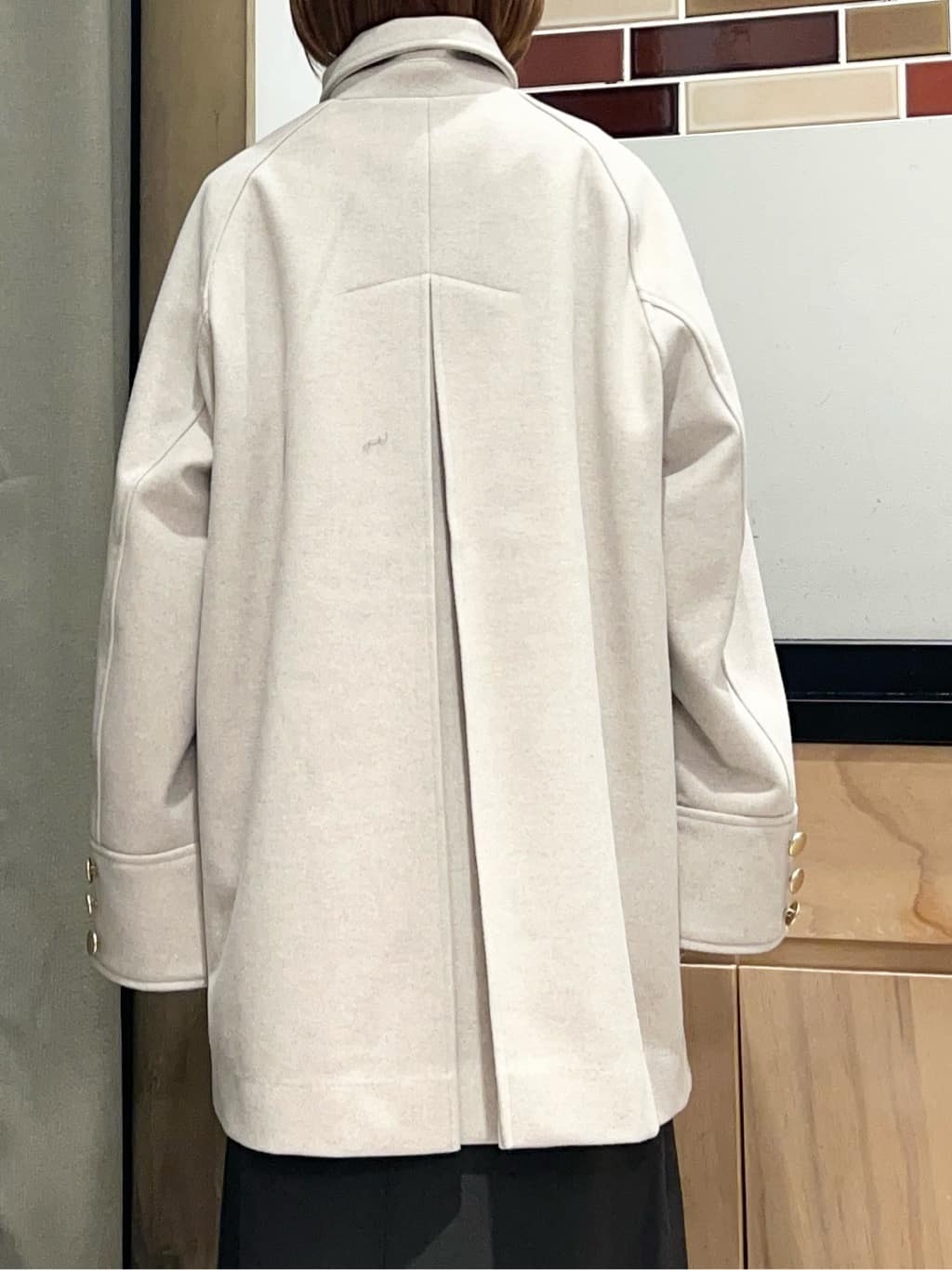 かのさんの「THE SHOP TK｜クラシカルな装い ウールライクスタンドカラーコート」を使ったコーディネート