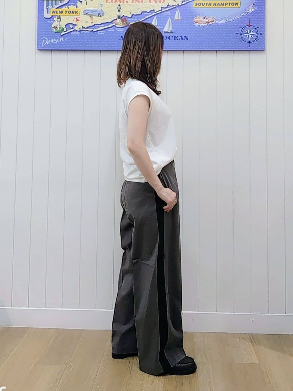 itoさんの「Dessin｜【洗える】オーガニックコットンフレンチスリーブ」を使ったコーディネート