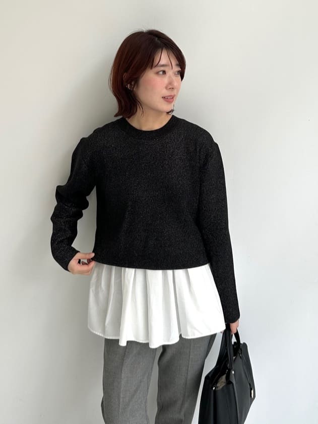 RINAさんの「OPAQUE.CLIP｜ウォームタッチ テーパードパンツ【洗濯機洗OK／ストレッチ】」を使ったコーディネート