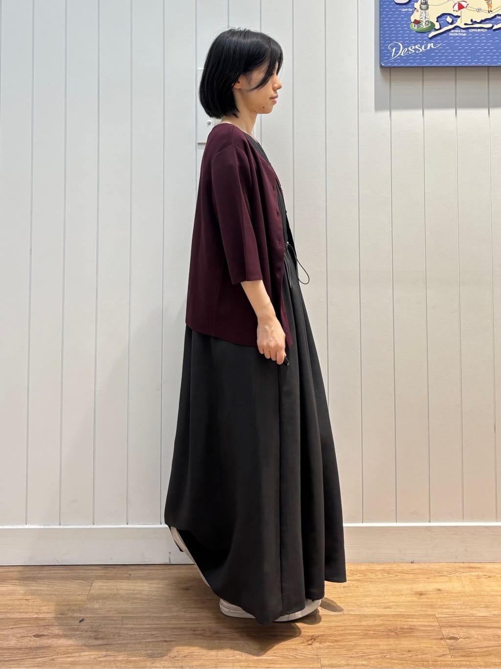 OKADAさんの「Dessin｜【UVカット/洗える】2WAY五分袖カーディガン」を使ったコーディネート