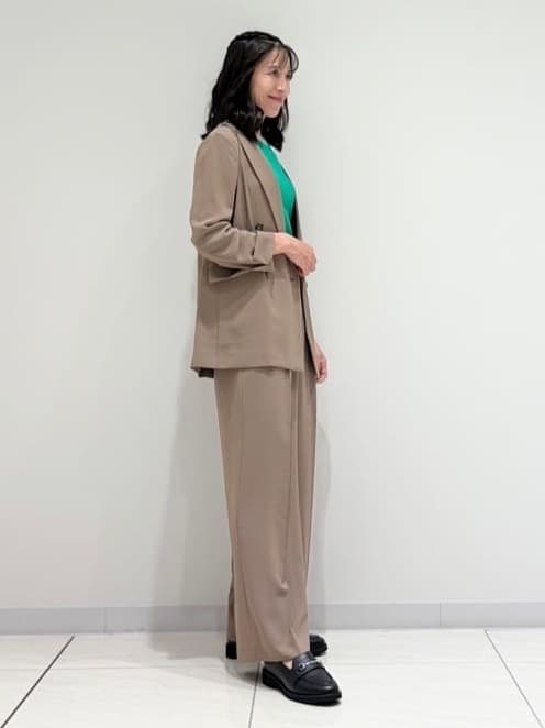 kayoさんの「INDIVI｜【軽く羽織れる！】ダブルジャケット」を使ったコーディネート