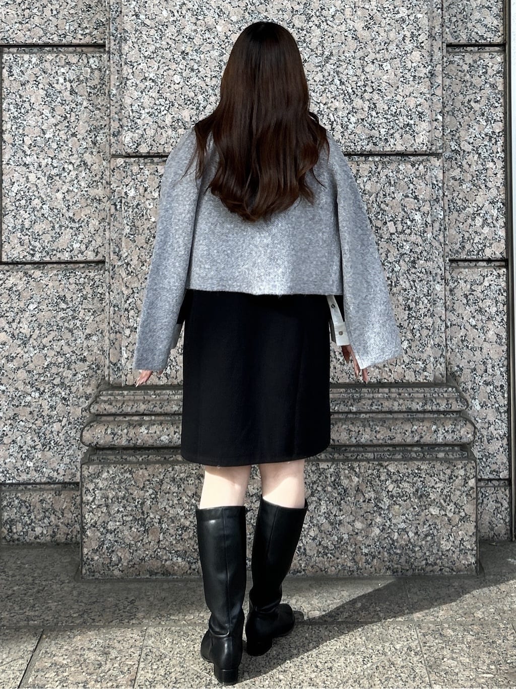 sayaさんの「OPAQUE.CLIP｜ポロ衿配色ミニワンピース【洗濯機OK】」を使ったコーディネート