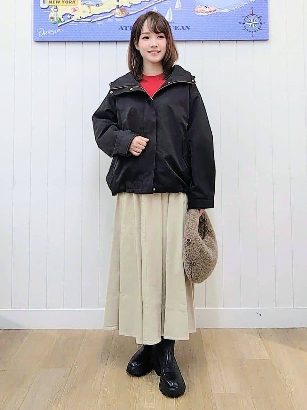 itoさんの「Dessin｜【洗える】Dサガラ刺繍ワッペン付きニット」を使ったコーディネート