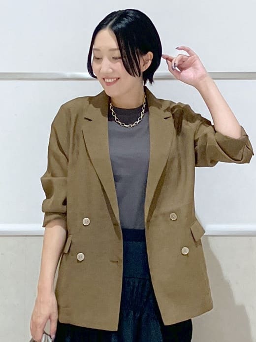 eriko さんの「Dessin｜【洗える】オーガニックコットンフレンチスリーブ」を使ったコーディネート