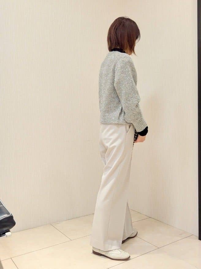 u-macoさんの「UNTITLED｜【ラメ風/着映え】ファンシーヤーン カーディガン」を使ったコーディネート
