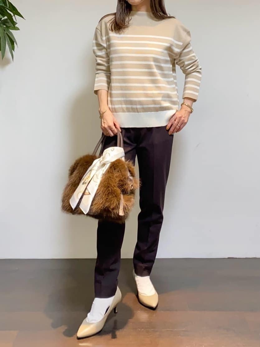 tomoさんの「UNTITLED｜【洗える】モックネックミラノリブニット」を使ったコーディネート