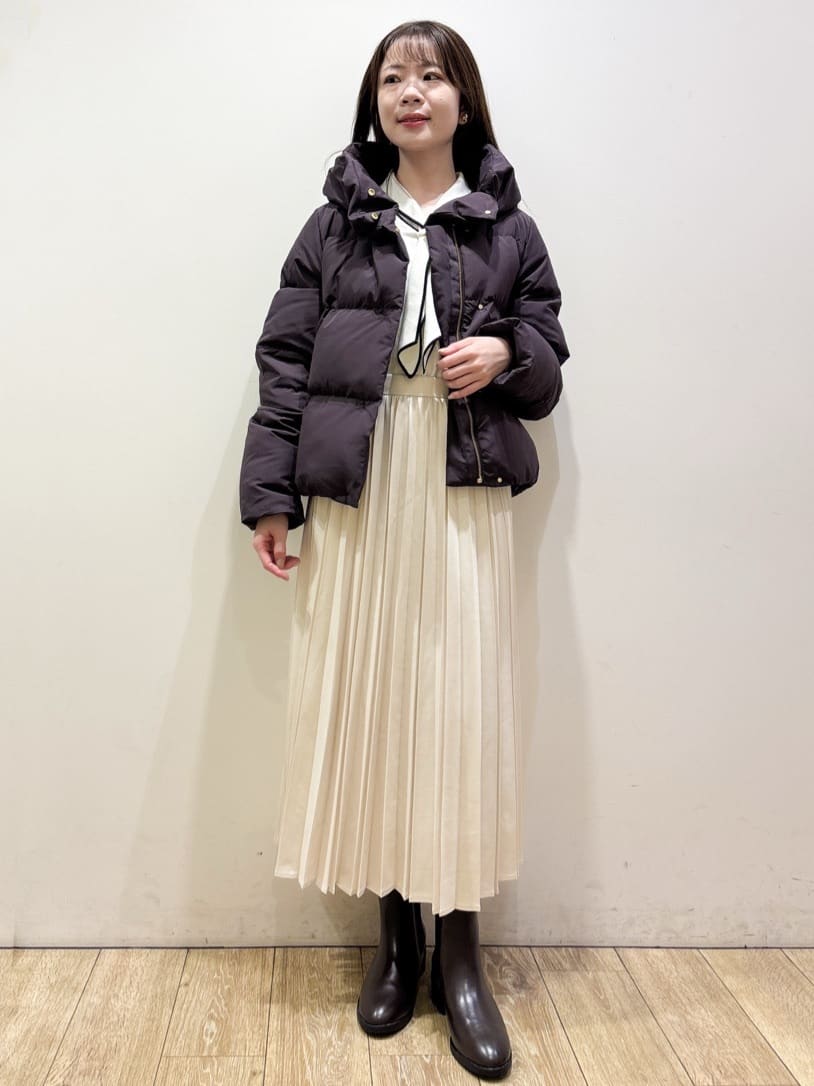 ayaさんの「index｜KAWADAダウンショートコート【撥水／洗濯機OK／静電気防止裏地】《XS～LL》」を使ったコーディネート