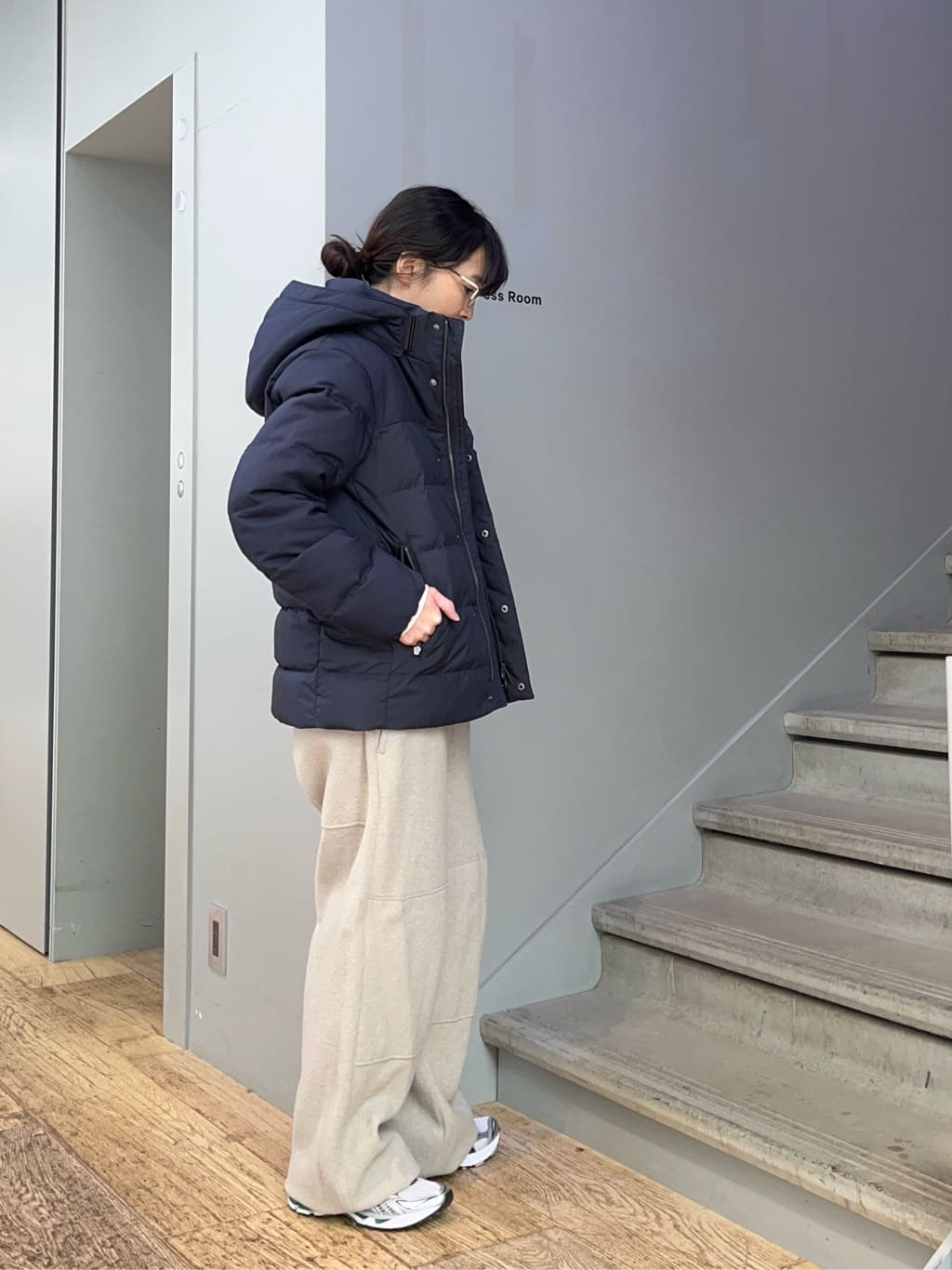 神野（jinno）さんの「TAKEO KIKUCHI｜カラーコンビ ダウンブルゾン」を使ったコーディネート