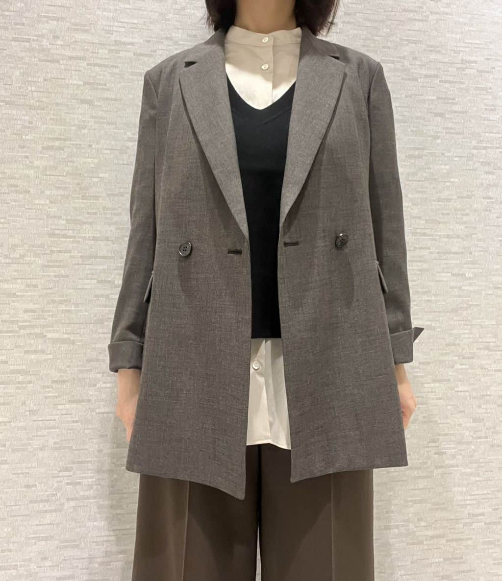 marikoさんの「Reflect｜【さらっと一枚で決まる／重ね着にもおすすめ◎】タックスリーブシャツブラウス」を使ったコーディネート