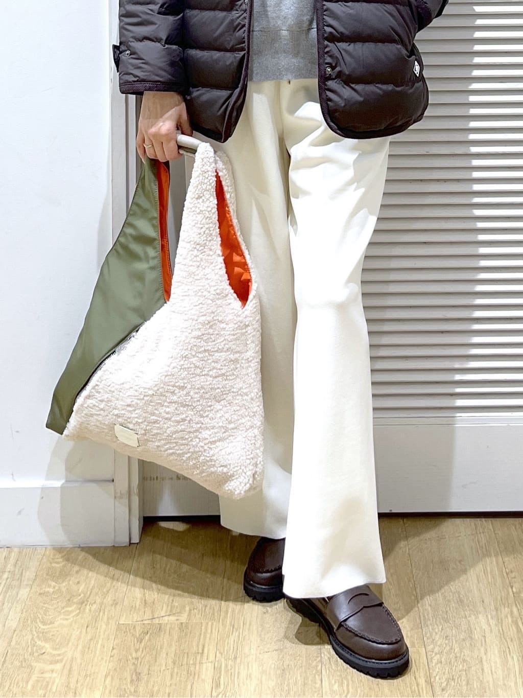 Miyazakiさんの「Dessin｜【洗える】Dサガラ刺繍ワッペン付きニット」を使ったコーディネート