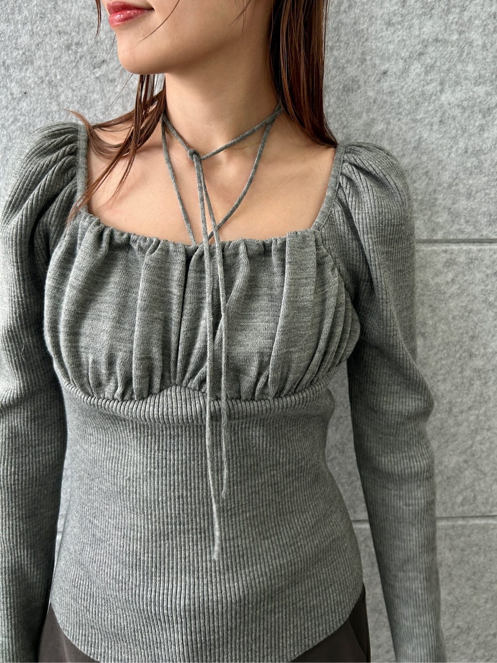 harunaさんの「CODE A｜femi gather rib knit」を使ったコーディネート