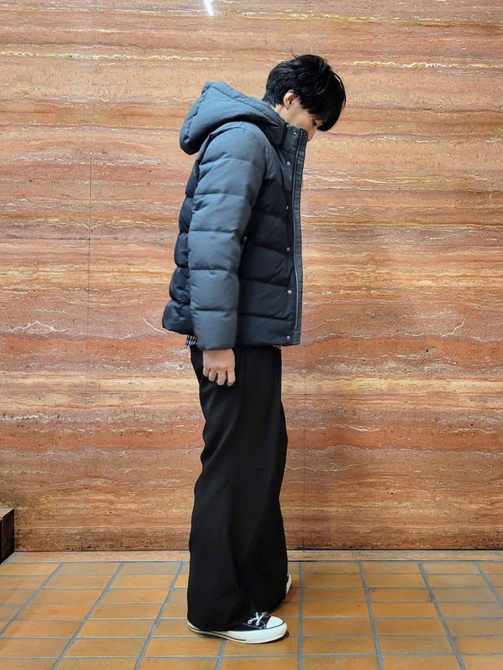 piroyaさんの「TAKEO KIKUCHI｜カラーコンビ ダウンブルゾン」を使ったコーディネート