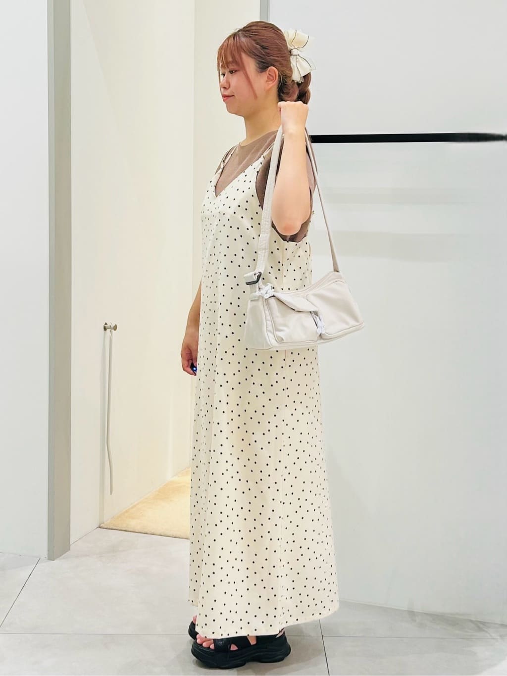 dropさんの「THE SHOP TK｜【6色展開】さらさらフレンチニット【毛玉になりにくい/洗濯機OK】」を使ったコーディネート