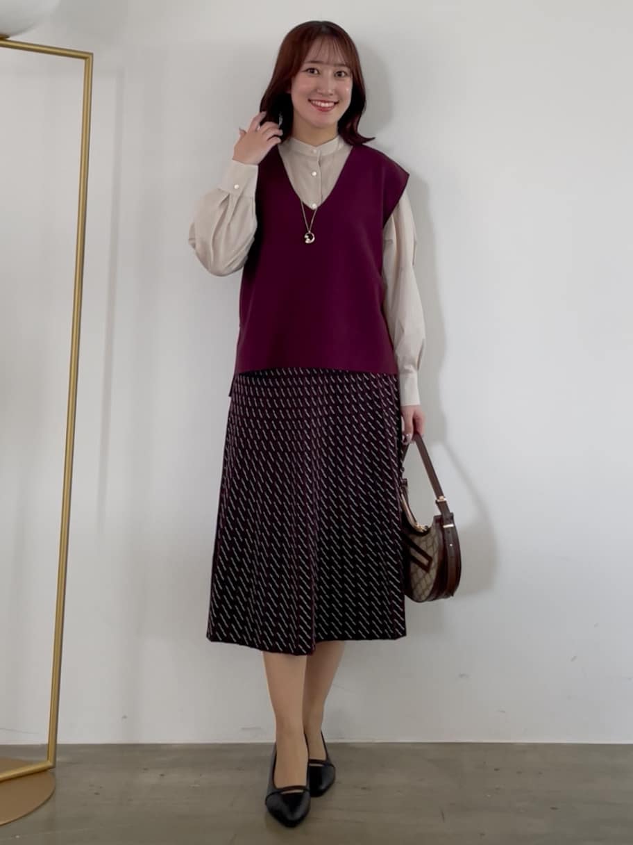 yukariさんの「Reflect｜【さらっと一枚で決まる／重ね着にもおすすめ◎】タックスリーブシャツブラウス」を使ったコーディネート