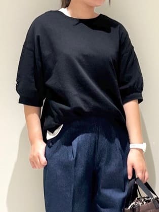 Liriさんの「Dessin｜【360度可愛い/前後2WAY/洗える】ライトコットンヘンリーカットソー」を使ったコーディネート