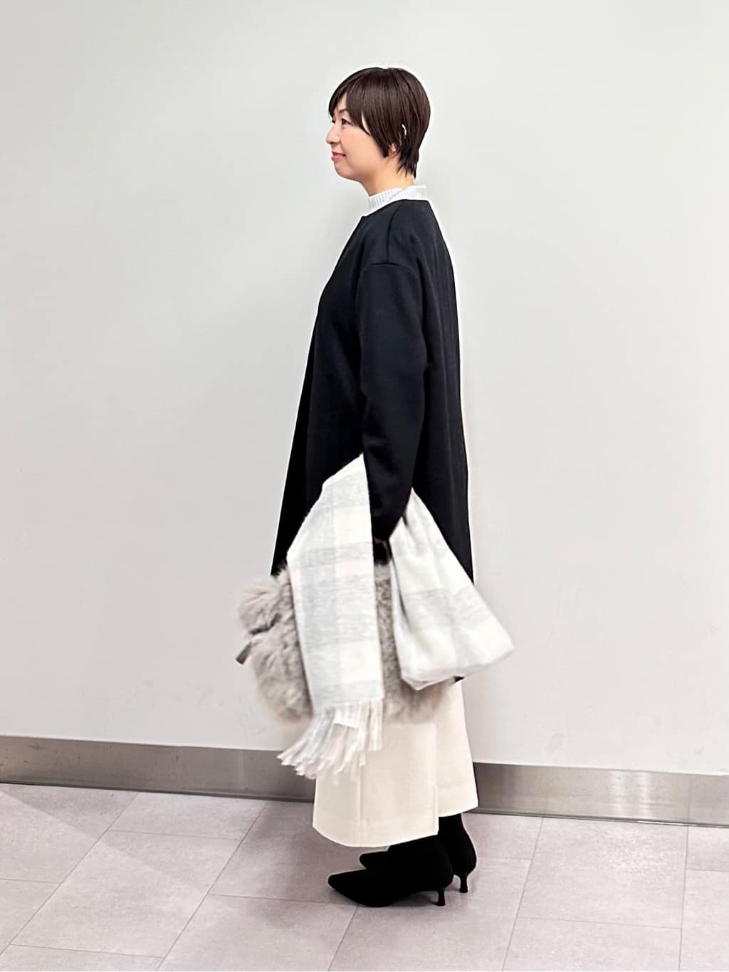 みなこさんの「UNTITLED｜【8色展開/洗える】ウールカシミヤ ハイネックニット」を使ったコーディネート