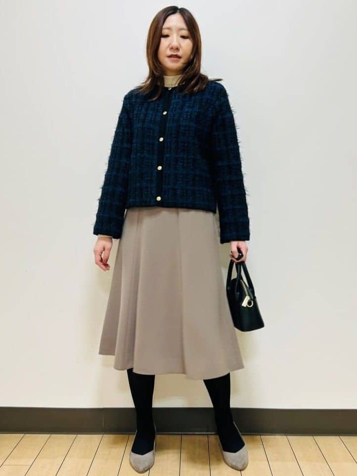 miiiさんの「Reflect｜【SS-4Lサイズ／衿が顔に当たらない◎】スタンドネックミドルコート」を使ったコーディネート