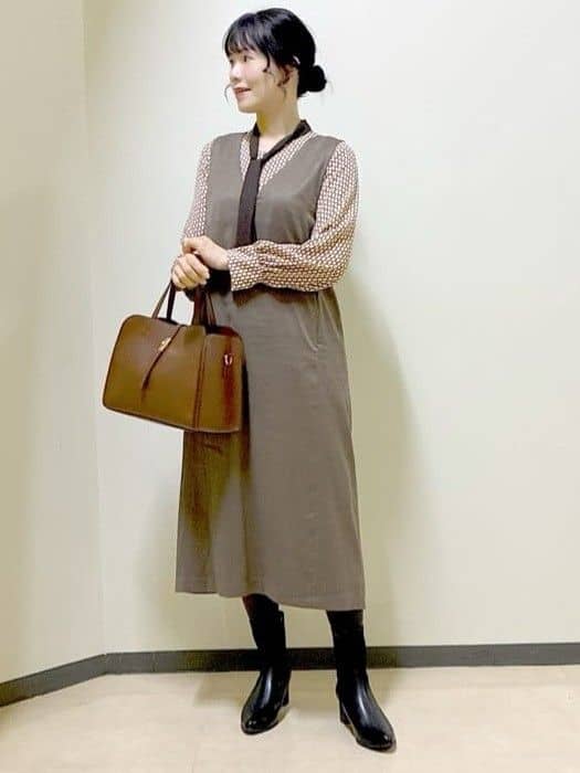  beni_gingerさんの「Reflect｜【レイヤードに◎】ボウタイプリントブラウス」を使ったコーディネート