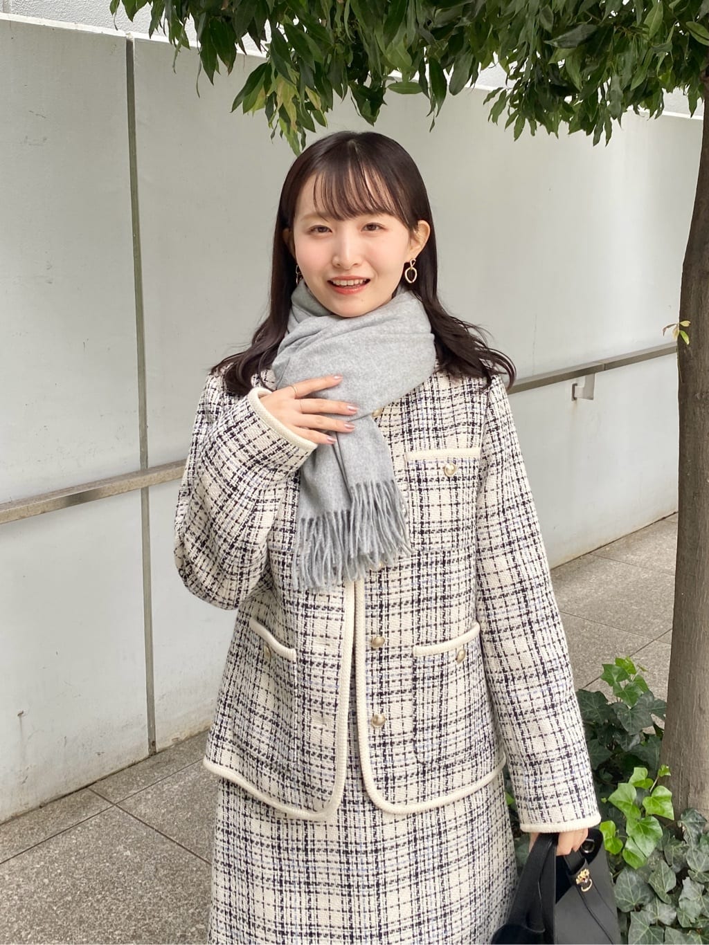 みさかさんの「index｜チェックツィードスカート／セットアップ対応【洗える】」を使ったコーディネート