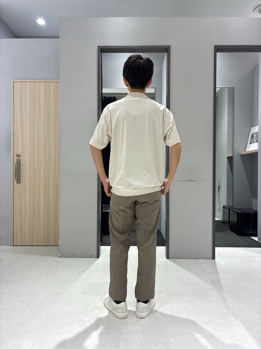 わいずみさんの「TAKEO KIKUCHI｜【COOL CITY WEAR】DotAir（R）サッカー シャツ」を使ったコーディネート