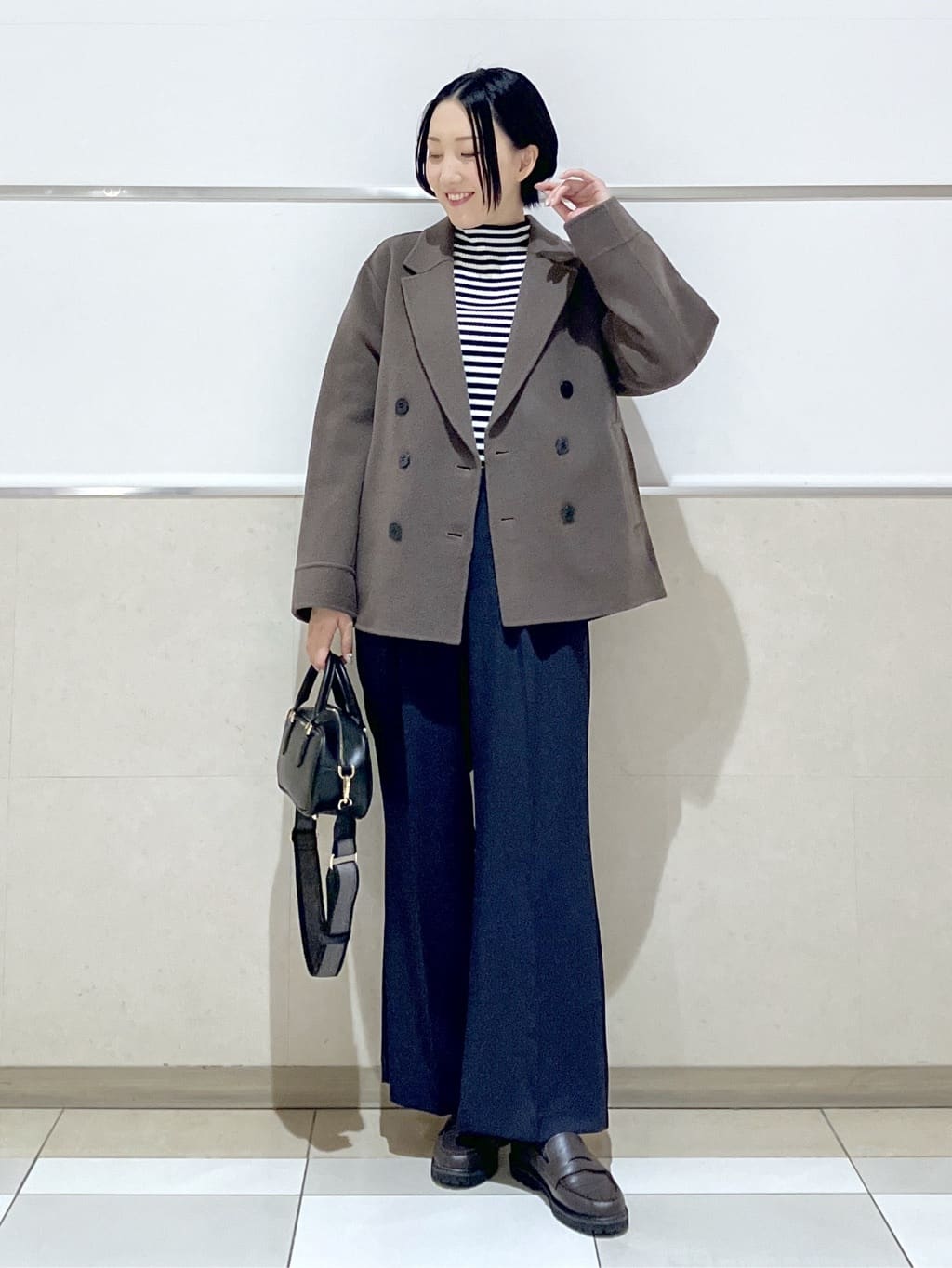 eriko さんの「Dessin｜【洗える】リブタートルネックニット」を使ったコーディネート