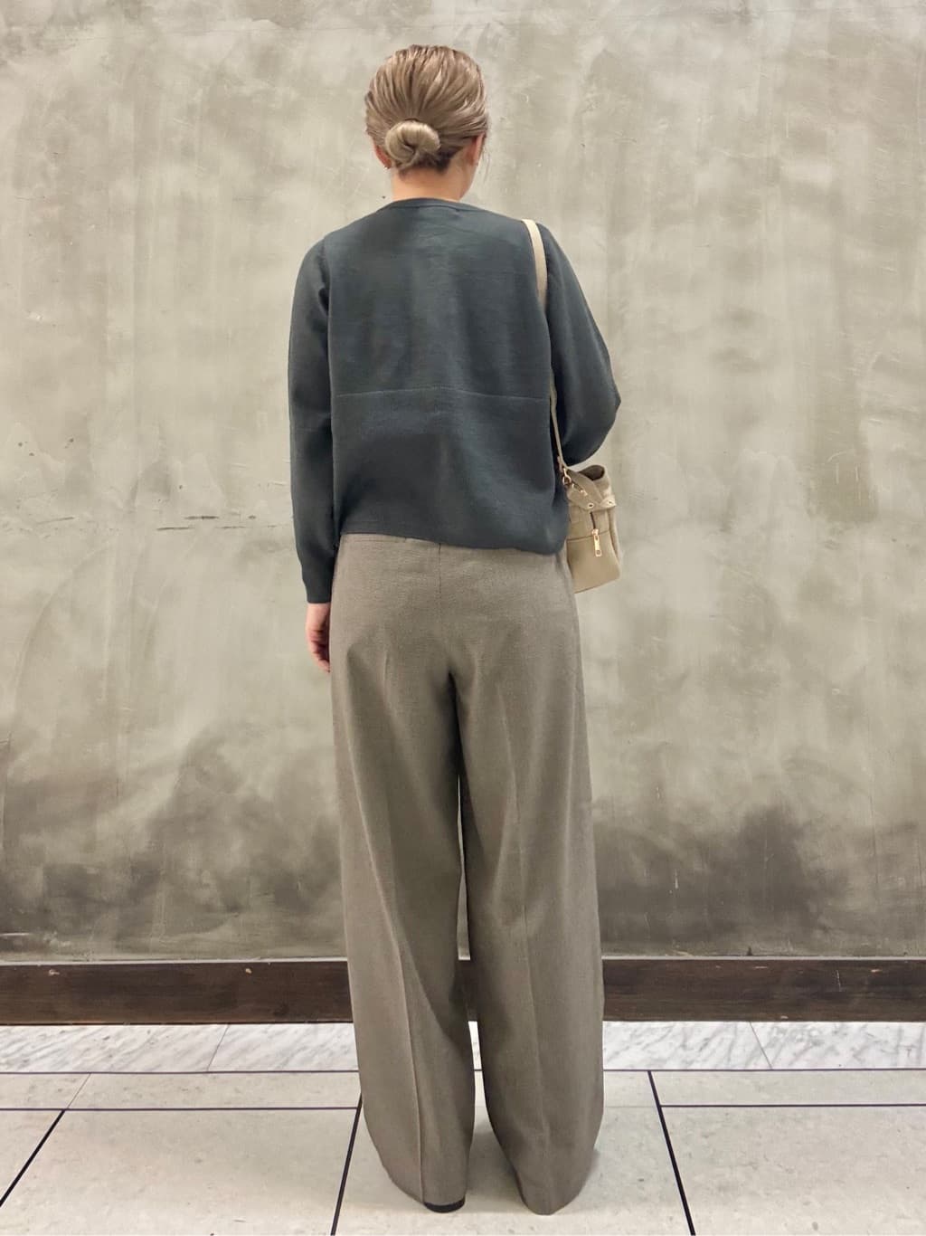 minaさんの「grove｜【毛玉軽減／洗える】編地切替カーディガン」を使ったコーディネート