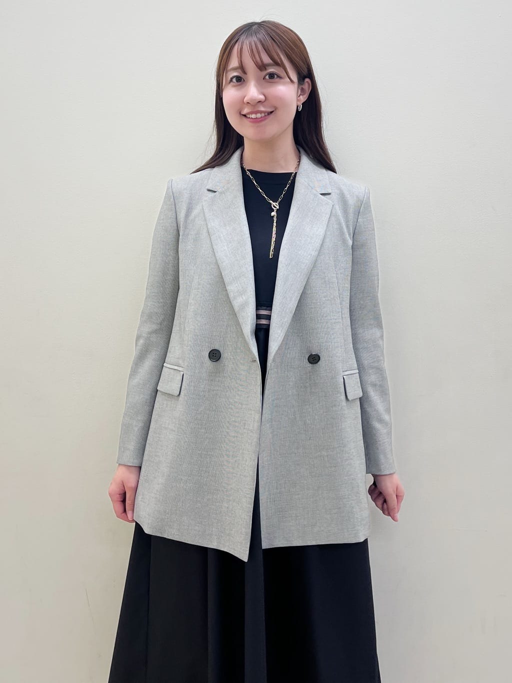 mikikoさんの「Reflect｜Y字シルエット淡水パールネックレス」を使ったコーディネート