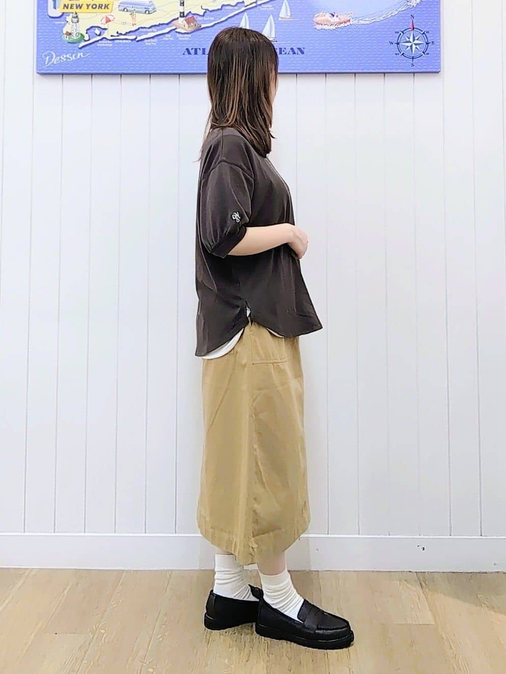itoさんの「Dessin｜【360度可愛い/前後2WAY/洗える】ライトコットンヘンリーカットソー」を使ったコーディネート
