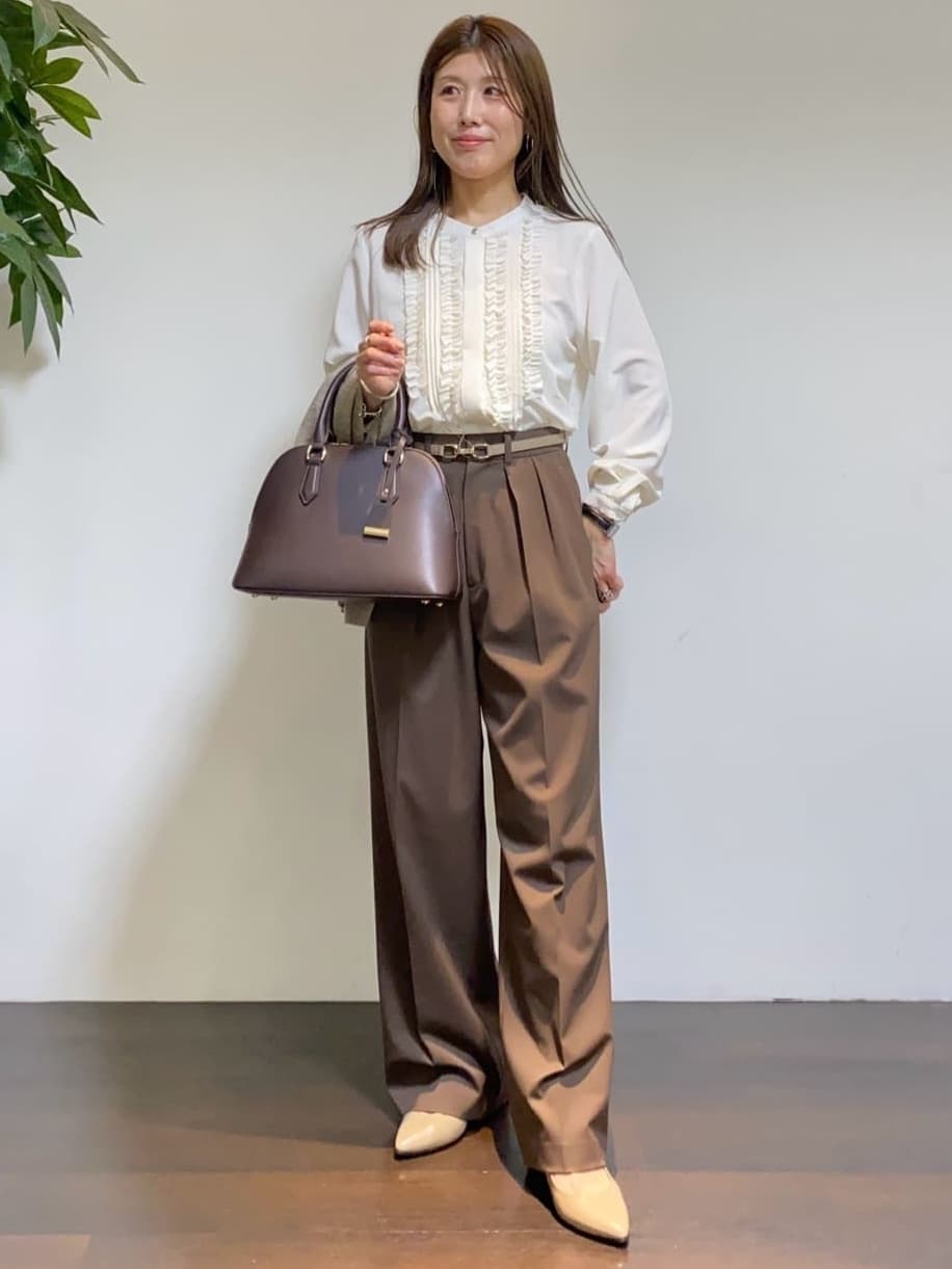 tomoさんの「UNTITLED｜【アンサンブル可/洗える/ボタンなし】シルクウールカシミヤ 着流しカーディガン」を使ったコーディネート