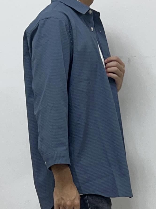Hiroさんの「TAKEO KIKUCHI｜【COOL CITY WEAR】DotAir（R）サッカー シャツ」を使ったコーディネート