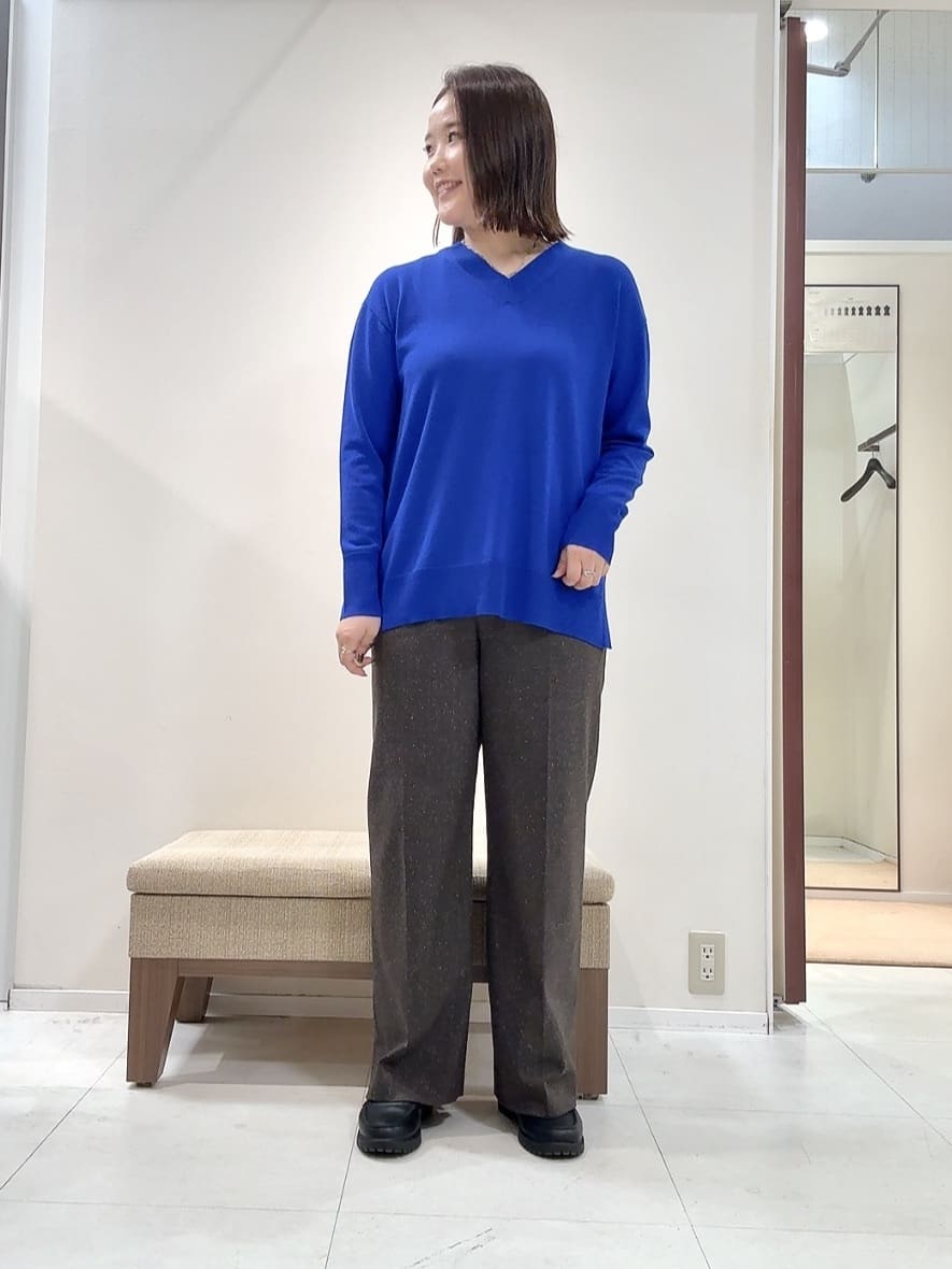 YUIさんの「UNTITLED｜【ワイド/後ろゴム/シーズンレス】シルクネップツイードパンツ」を使ったコーディネート