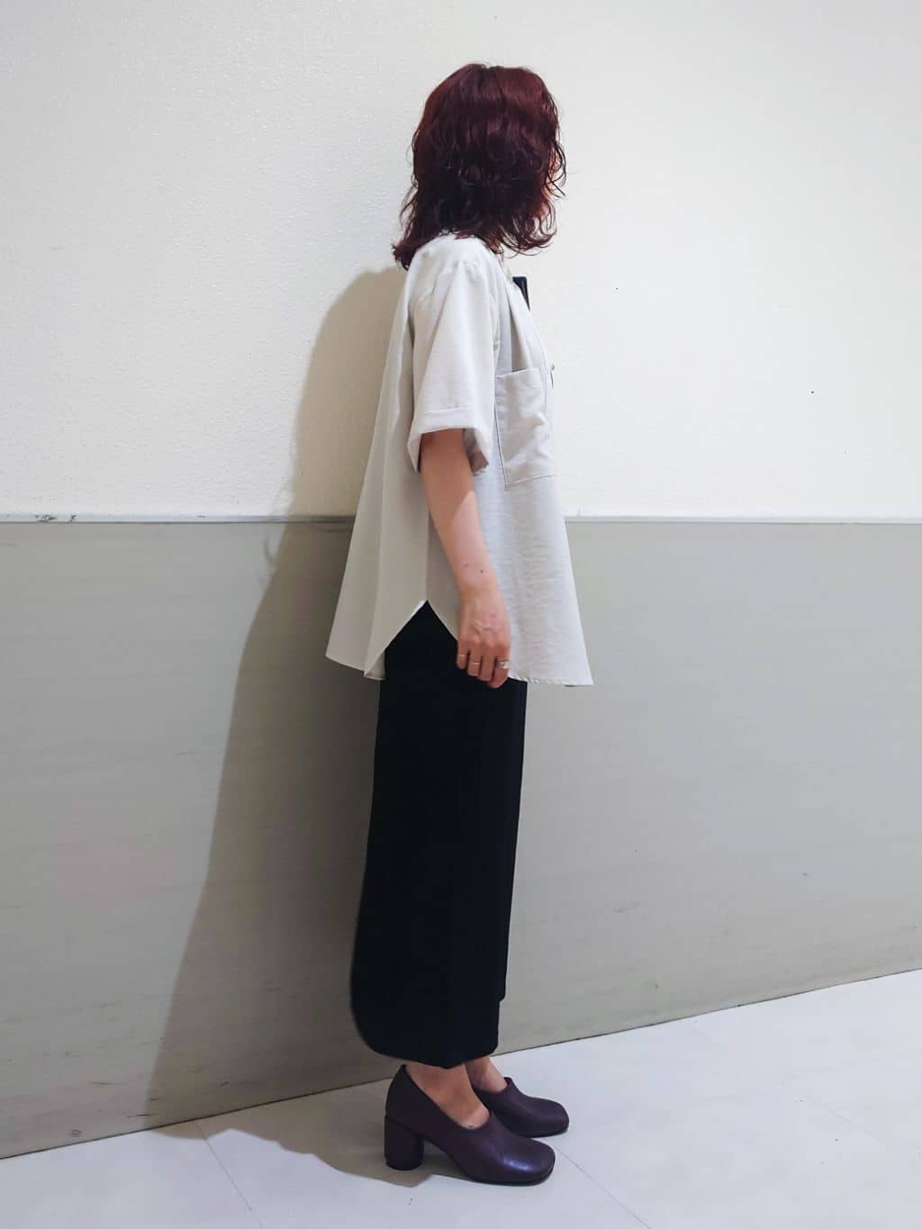 maruさんの「THE SHOP TK｜【インしなくても決まる】スキッパーシャツ/接触冷感/防シワ/速乾」を使ったコーディネート