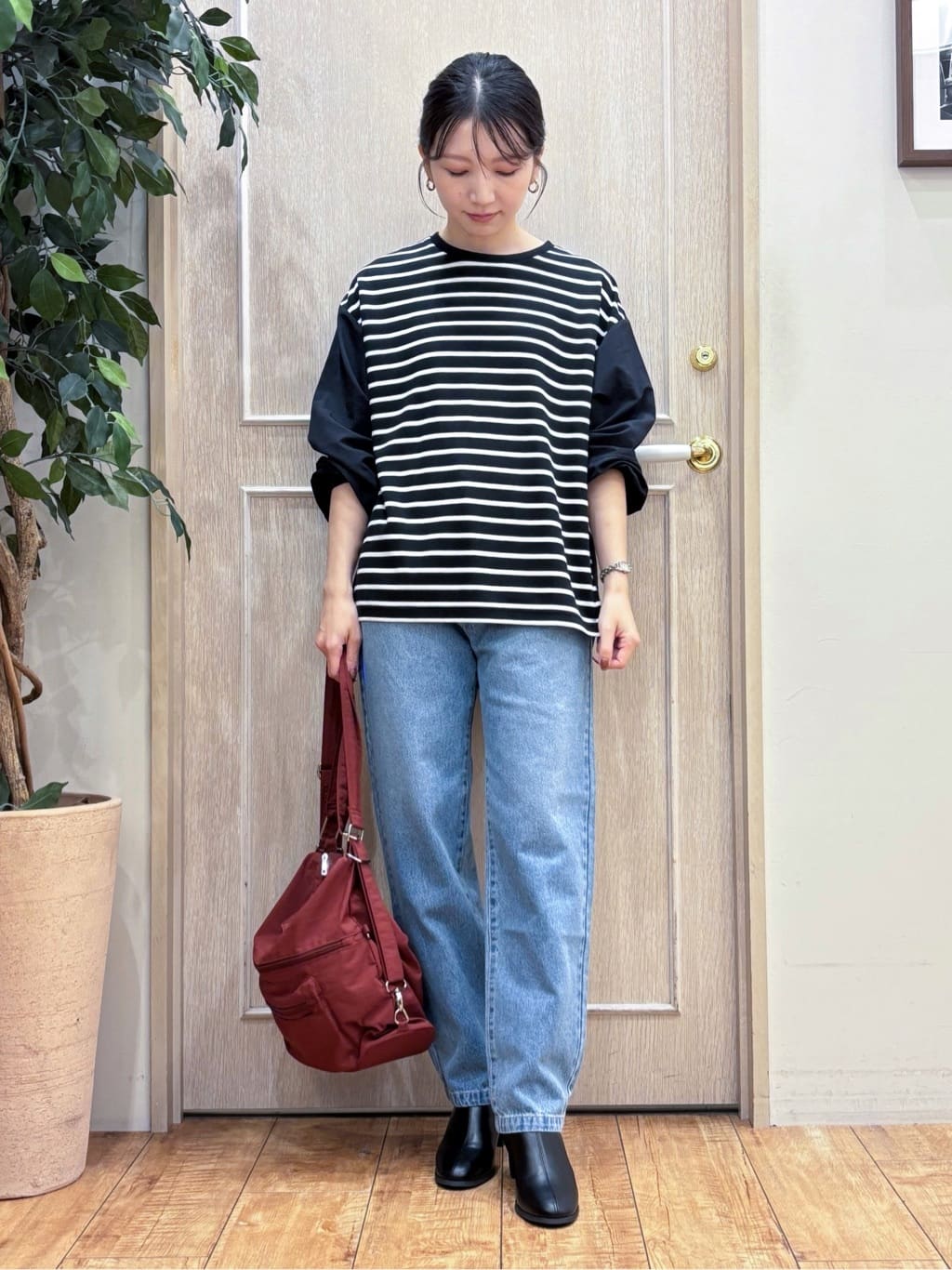 なみさんの「SHOO･LA･RUE｜【S-LL】インせず決まる 背中タック入り パフ袖トップス」を使ったコーディネート
