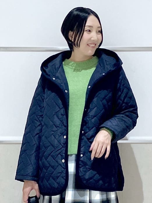 eriko さんの「Dessin｜キルトフードジャケット」を使ったコーディネート