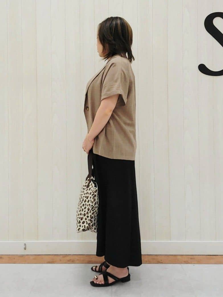 nanahachiさんの「SHOO･LA･RUE｜【S-LL】さらりと着たい大人のための 麻調半袖ジャケット」を使ったコーディネート
