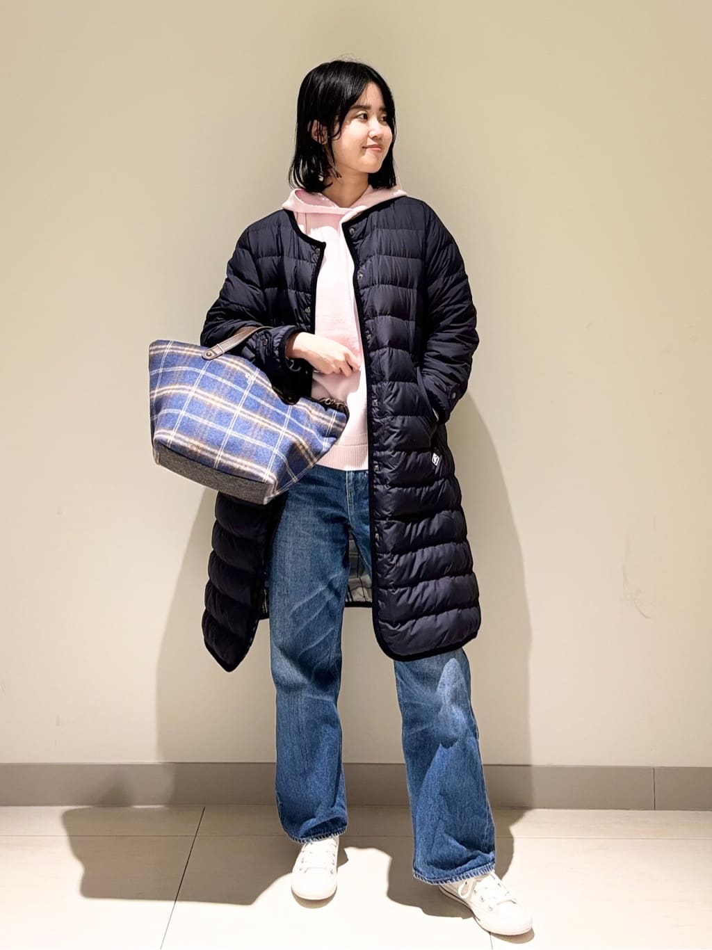 mayuさんの「Dessin｜チェック柄ボートトートバッグ」を使ったコーディネート