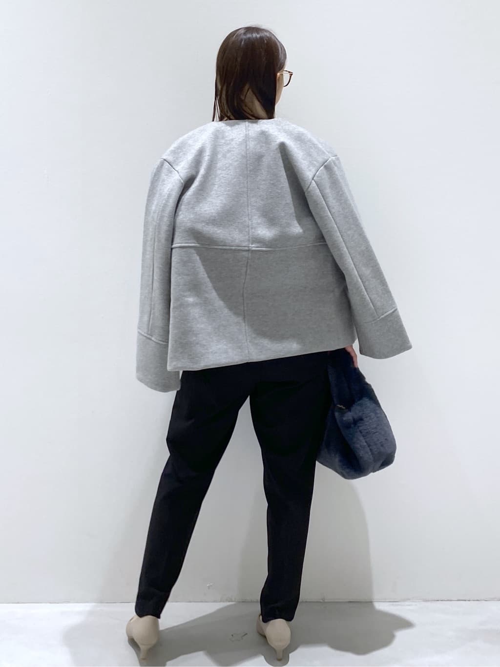 えりさんの「OPAQUE.CLIP｜ウールライクメルトンノーカラーコート【洗濯機洗い可】」を使ったコーディネート