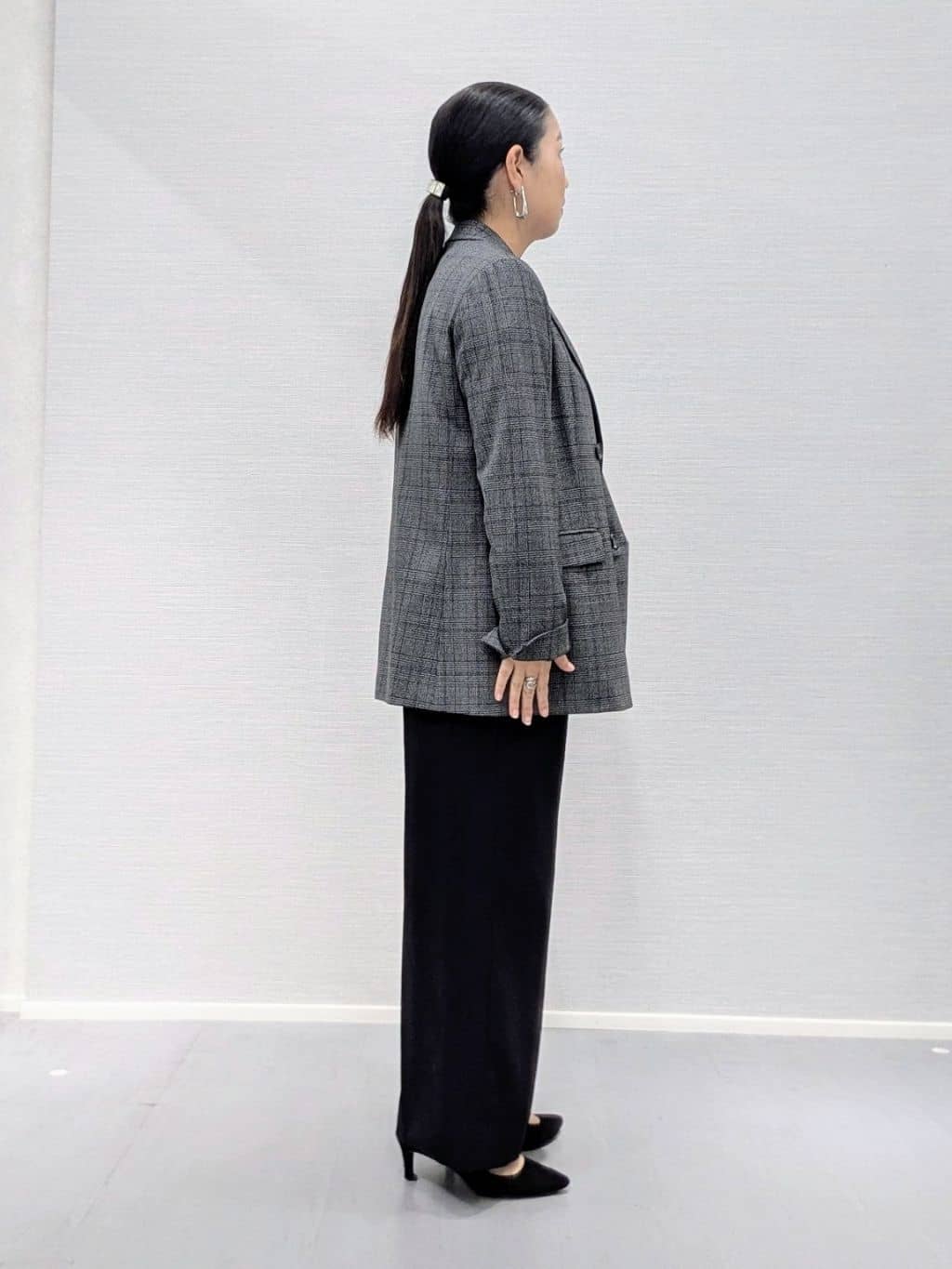 makkyさんの「UNTITLED｜【洗える／オンオフ】チェック柄ダブルジャケット」を使ったコーディネート