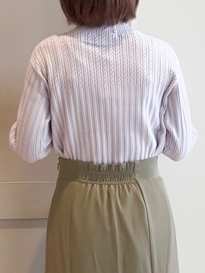 yamakoさんの「grove｜【毛玉軽減／洗える】ミニケーブルニット」を使ったコーディネート
