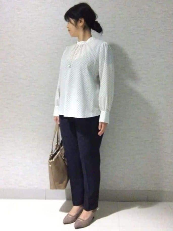 sakoさんの「Reflect｜【SS-4Lサイズ／通勤／セットアップ可】ノーカラージャケット」を使ったコーディネート