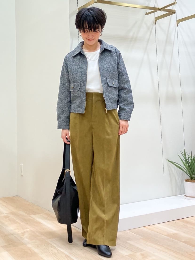 Keiさんの「grove｜コーデュロイワイドパンツ」を使ったコーディネート