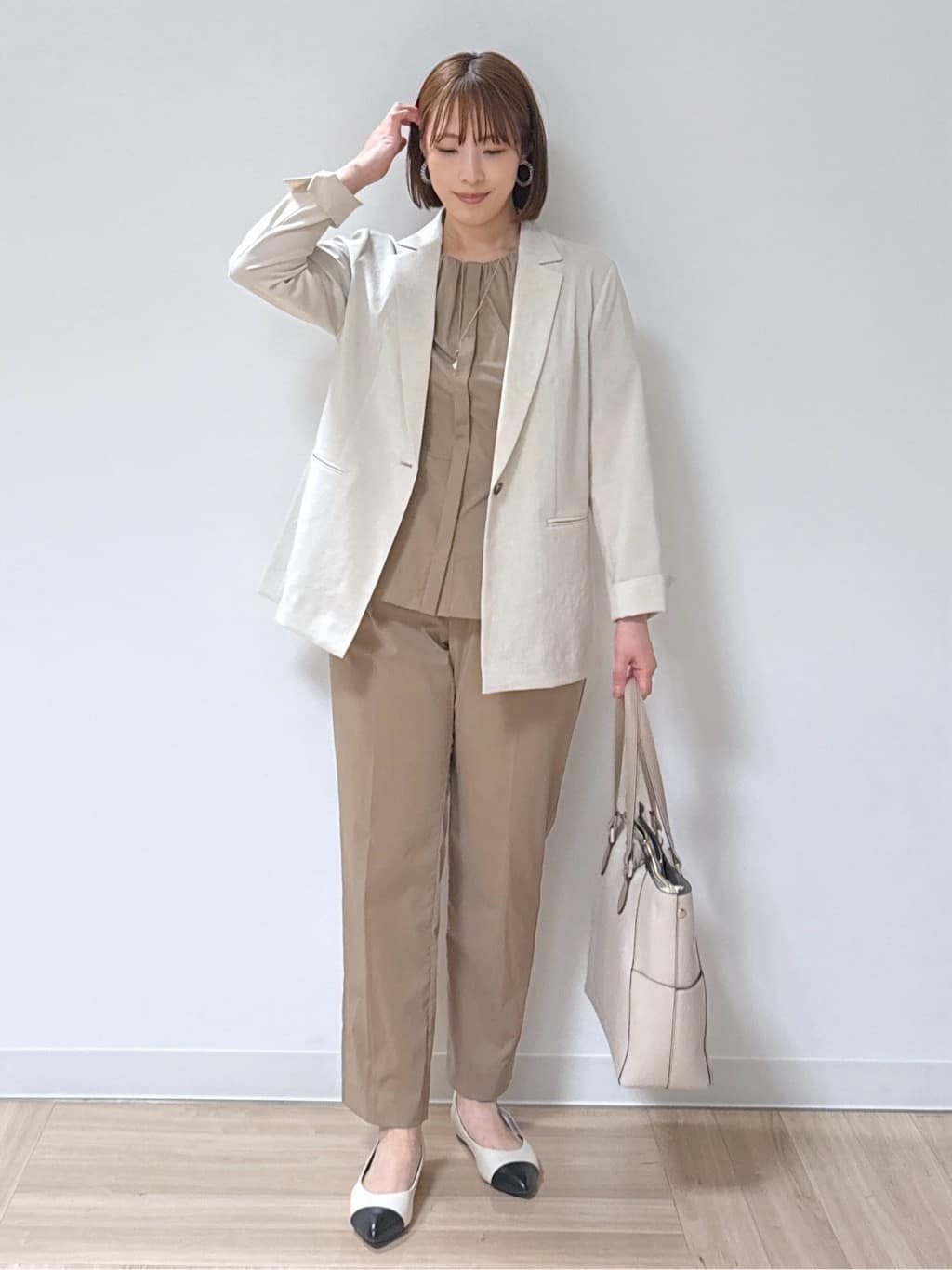 amiさんの「Reflect｜◆【マシンウォッシュ可／セットアップ可／通勤におすすめ】ドライタッチジャケット」を使ったコーディネート