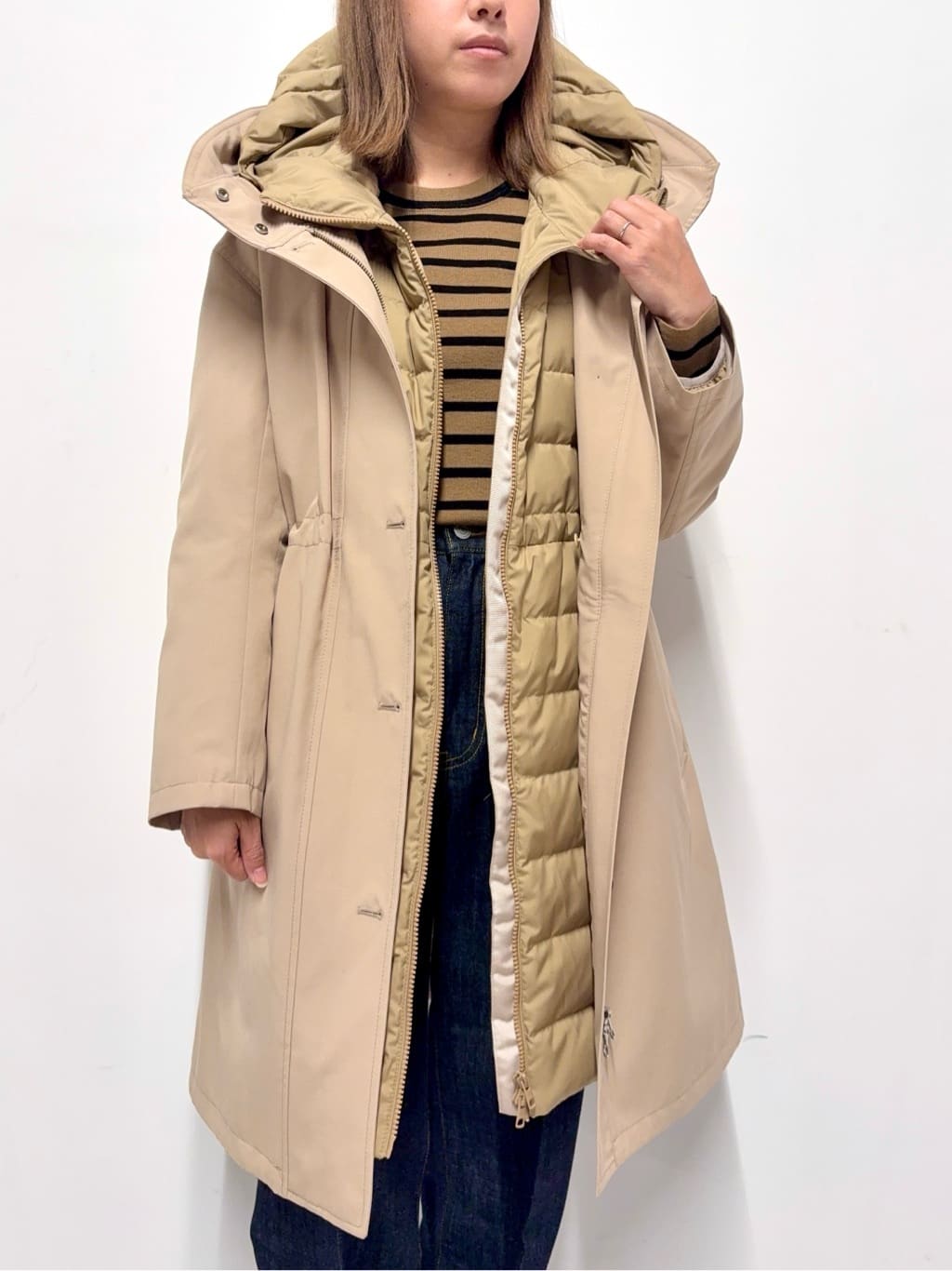 Nishijimaさんの「DRESSTERIOR｜◆【3WAY/撥水素材/インナー付/CLASSY.12月号掲載】3WAYダウンライナーコート」を使ったコーディネート